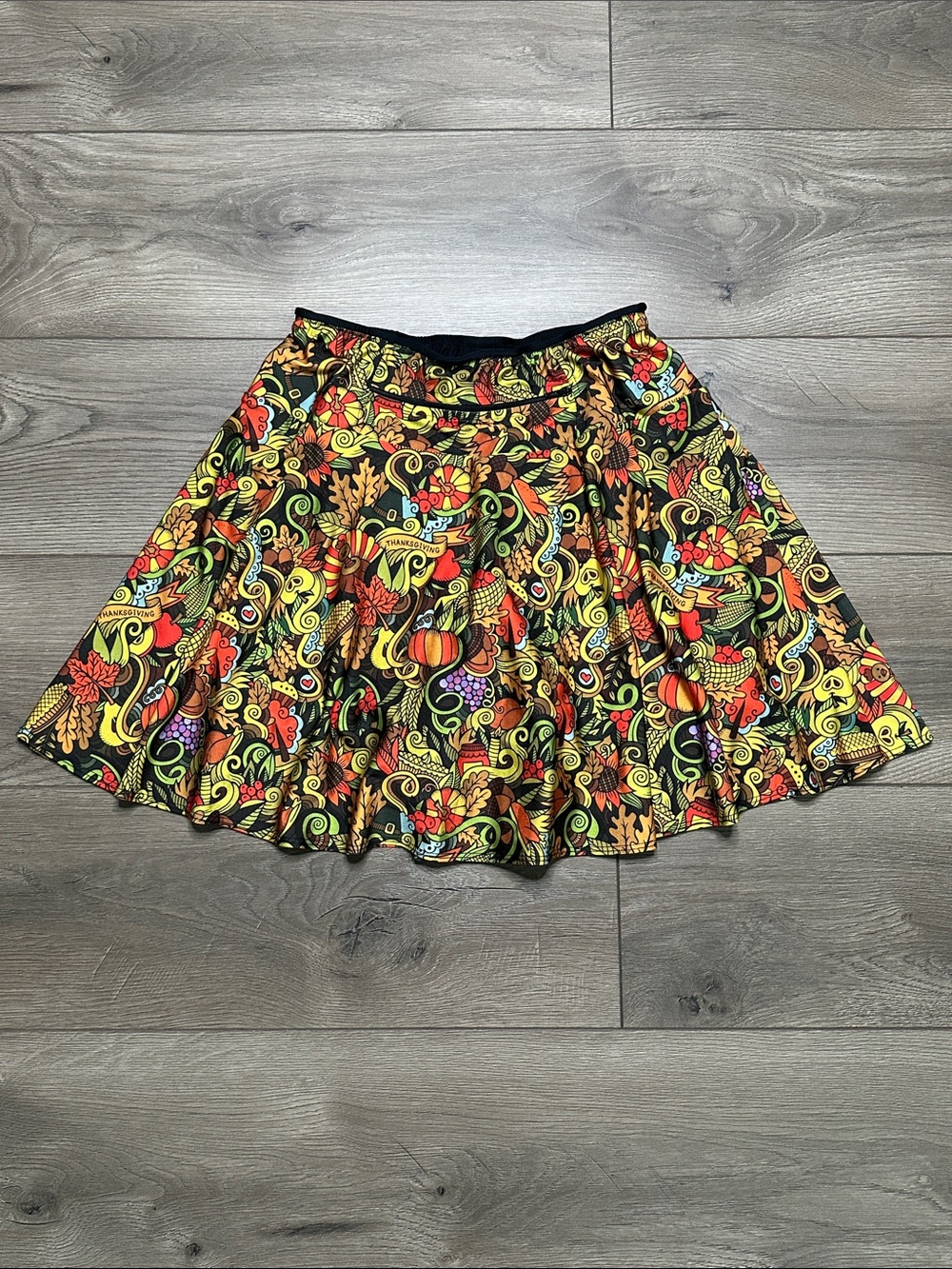 SparkleSkirts 17” High Rise Running Tennis Skirt Skort Fall Pumpkin Print Size L